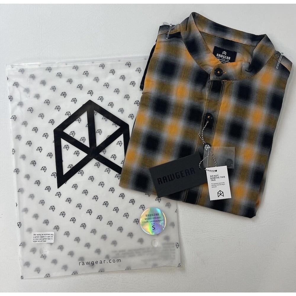 RawGear Mens Ombre Button Up Dress Shirt, Size Small. NEW With Tags & Bag!